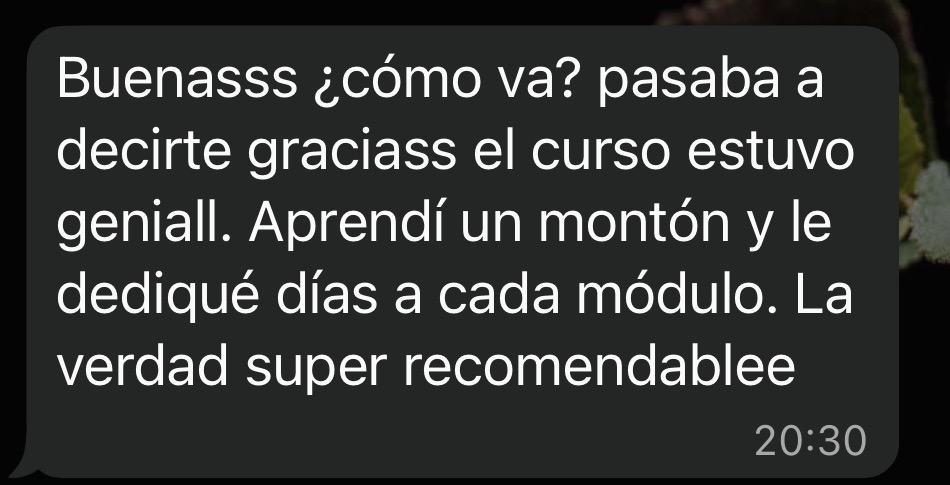 Testimonio sobre la formación